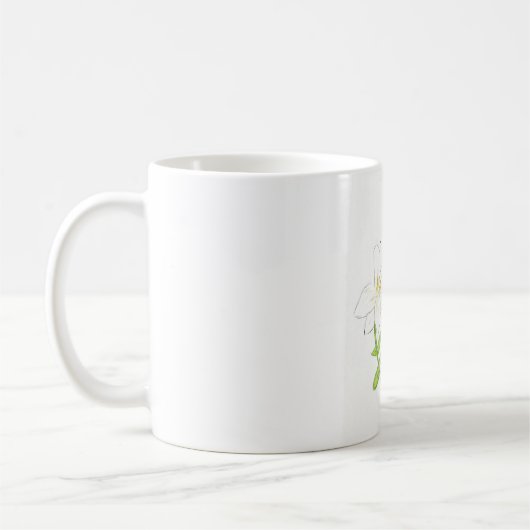 witte paaslelie koffiemok (Links)
