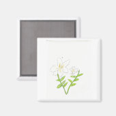 witte paaslelie magneet (Voorkant / Achterkant)