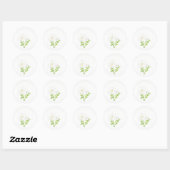 witte paaslelie ronde sticker (Vel)