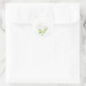 witte paaslelie ronde sticker (Tas)