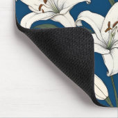 Witte paaslelies patroon muismat (Hoek)