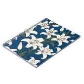 Witte paaslelies patroon notitieboek (Linkerzijde)