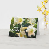  Witte Paaslilies Bloemenfoto Verjaardag Kaart (Gele Bloem)