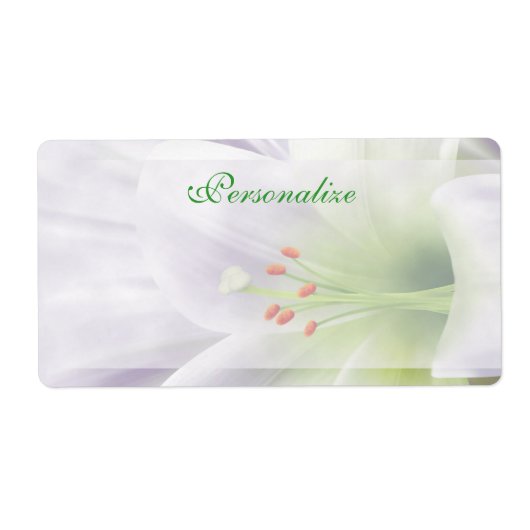 -witte paasLily-labels Etiket (Voorkant)
