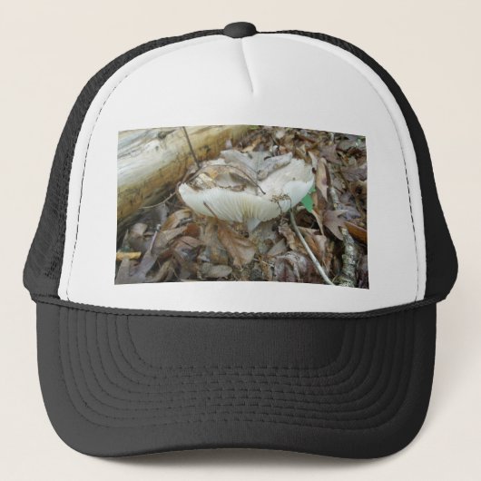 Witte paddenstoel Coördinerende items Trucker Pet (Voorkant)
