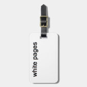 Witte pagina's bagagelabel (Voorkant verticaal)