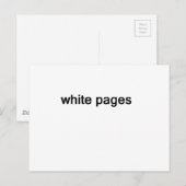 witte pagina's briefkaart (Voorkant / Achterkant)