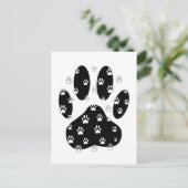 Witte pagina's op zwarte pagina afdrukken briefkaart (Staand voorkant)
