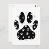 Witte pagina's op zwarte pagina afdrukken briefkaart (Voorkant / Achterkant)