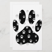 Witte pagina's op zwarte pagina afdrukken briefpapier (Voorkant / Achterkant)