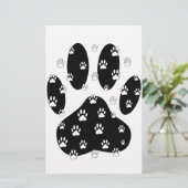 Witte pagina's op zwarte pagina afdrukken briefpapier (Staand voorkant)