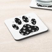 Witte pagina's op zwarte pagina afdrukken drankjes onderzetter (Linkerzijde)