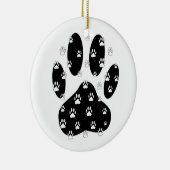 Witte pagina's op zwarte pagina afdrukken keramisch ornament (Rechts)