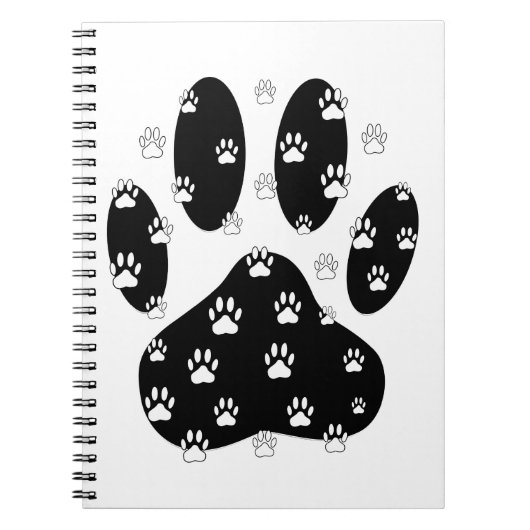 Witte pagina's op zwarte pagina afdrukken notitieboek (Voorkant)