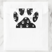 Witte pagina's op zwarte pagina afdrukken rechthoekige sticker (Tas)