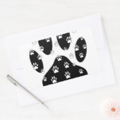 Witte pagina's op zwarte pagina afdrukken rechthoekige sticker (Envelop)