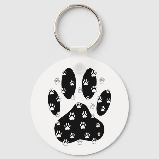 Witte pagina's op zwarte pagina afdrukken sleutelhanger (Voorkant)