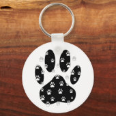 Witte pagina's op zwarte pagina afdrukken sleutelhanger (Voorkant)