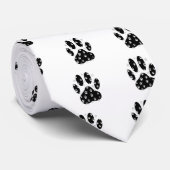 Witte pagina's op zwarte pagina afdrukken stropdas (Opgerold)