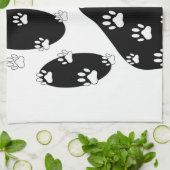 Witte pagina's op zwarte pagina afdrukken theedoek (Gevouwen)