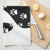 Witte pagina's op zwarte pagina afdrukken theedoek (Quarter Fold)