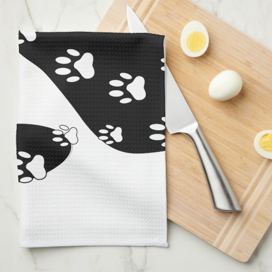 Witte pagina's op zwarte pagina afdrukken theedoek (Quarter Fold)