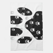 Witte pagina's op zwarte pagina afdrukken theedoek (Verticaal)