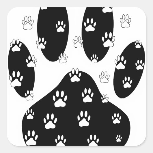 Witte pagina's op zwarte pagina afdrukken vierkante sticker (Voorkant)