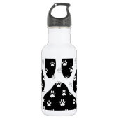 Witte pagina's op zwarte pagina afdrukken waterfles  (Voorkant)