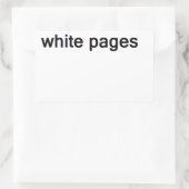 Witte pagina's rechthoekige sticker (Tas)