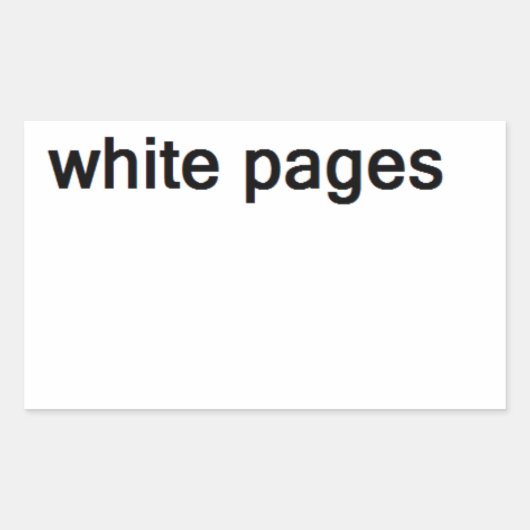 Witte pagina's rechthoekige sticker (Voorkant)
