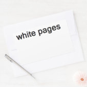Witte pagina's rechthoekige sticker (Envelop)