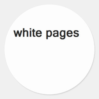 Witte pagina's ronde sticker