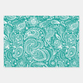 Witte  paisleypatronen inpakpapier vel (Voorkant 2)