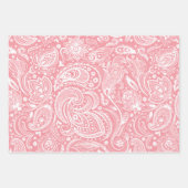 Witte  paisleypatronen inpakpapier vel (Voorkant)