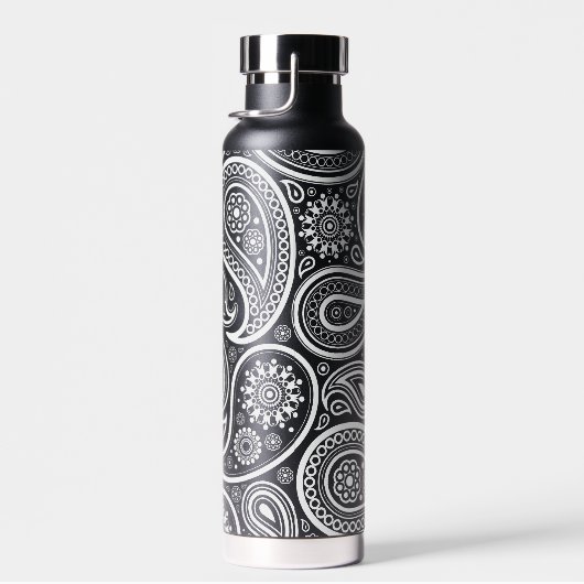 Witte  paisleypatroon waterfles (Rechts)