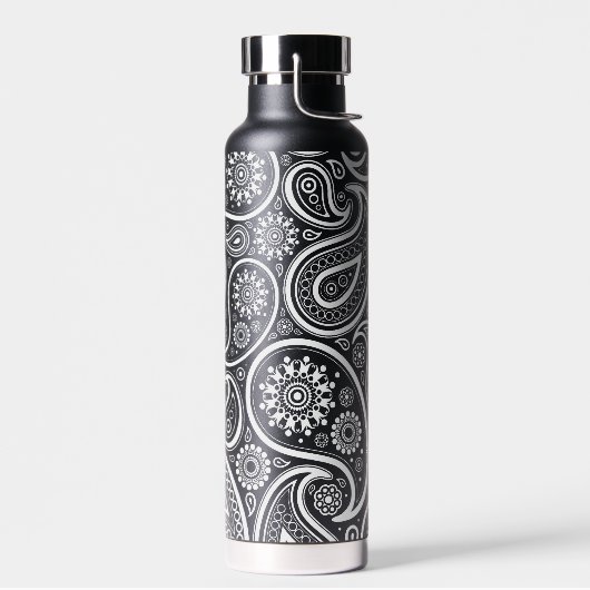 Witte  paisleypatroon waterfles (Links)