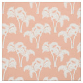 Witte palmbomen op beige stof (Swatch)