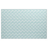 Witte palmbomen op blauw stof (Yard (91,4 cm))