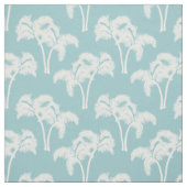 Witte palmbomen op blauw stof (Swatch)