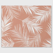 Witte palmboom laat een naadloos patroon achter. cadeaupapier (Vlak)