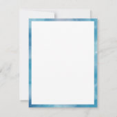 Witte Palmboom op Blauwe Waterverf Gepersonaliseer Notitiekaartje (Achterkant)