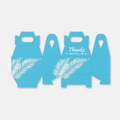 Witte palmen op blauwe Gable Party Favor-dozen Bedankdoosjes (Uitgevouwen)