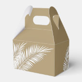 Witte palmen op gouden gevel Geschenkdozen Bedankdoosjes (Achterkant)