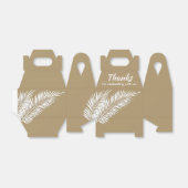Witte palmen op gouden gevel Geschenkdozen Bedankdoosjes (Uitgevouwen)