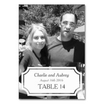 Witte Paneel Gepersonaliseerde Trouwfoto Tafel Kaa