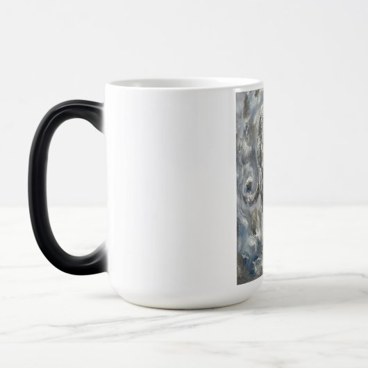Witte Panter Totem Mok – Ethische Fijne Kunst Dier (Links)