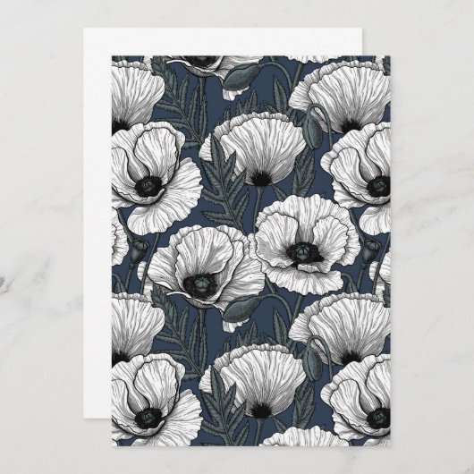 Witte papaver (Voorkant / Achterkant)