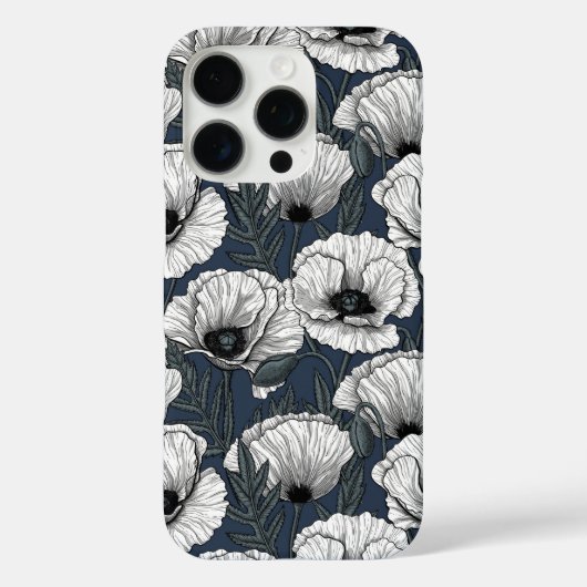 Witte papaver Case-Mate iPhone case (Achterkant)