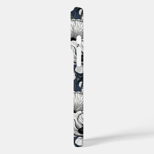 Witte papaver Case-Mate iPhone case (Achterkant / Links)